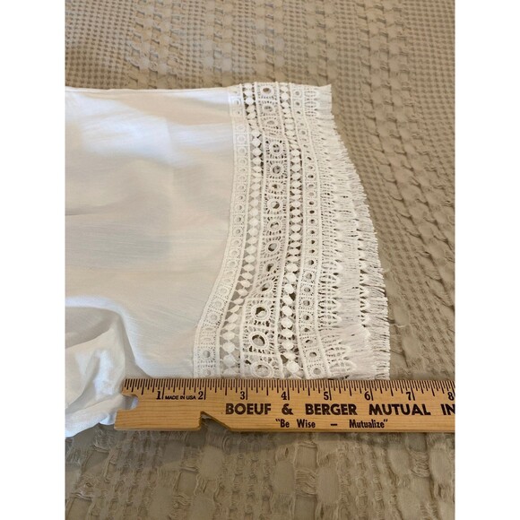 Boho Lace Trim Shorts Plus Sz  XL White Wide Elastic Waist Bohemian
Hippie Gypsy - Picture 11 of 12